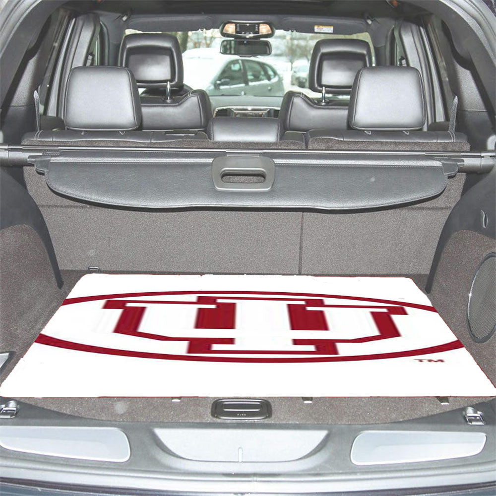 Indiana Hoosiers Logo On Wht Car Trunk Mat Non Slip