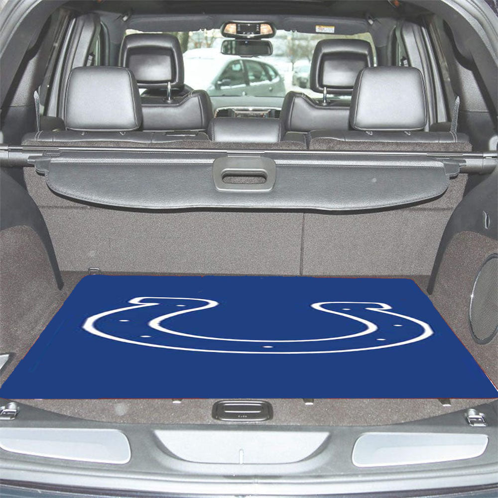 Indy Colts Logo Blue Car Trunk Mat Non Slip