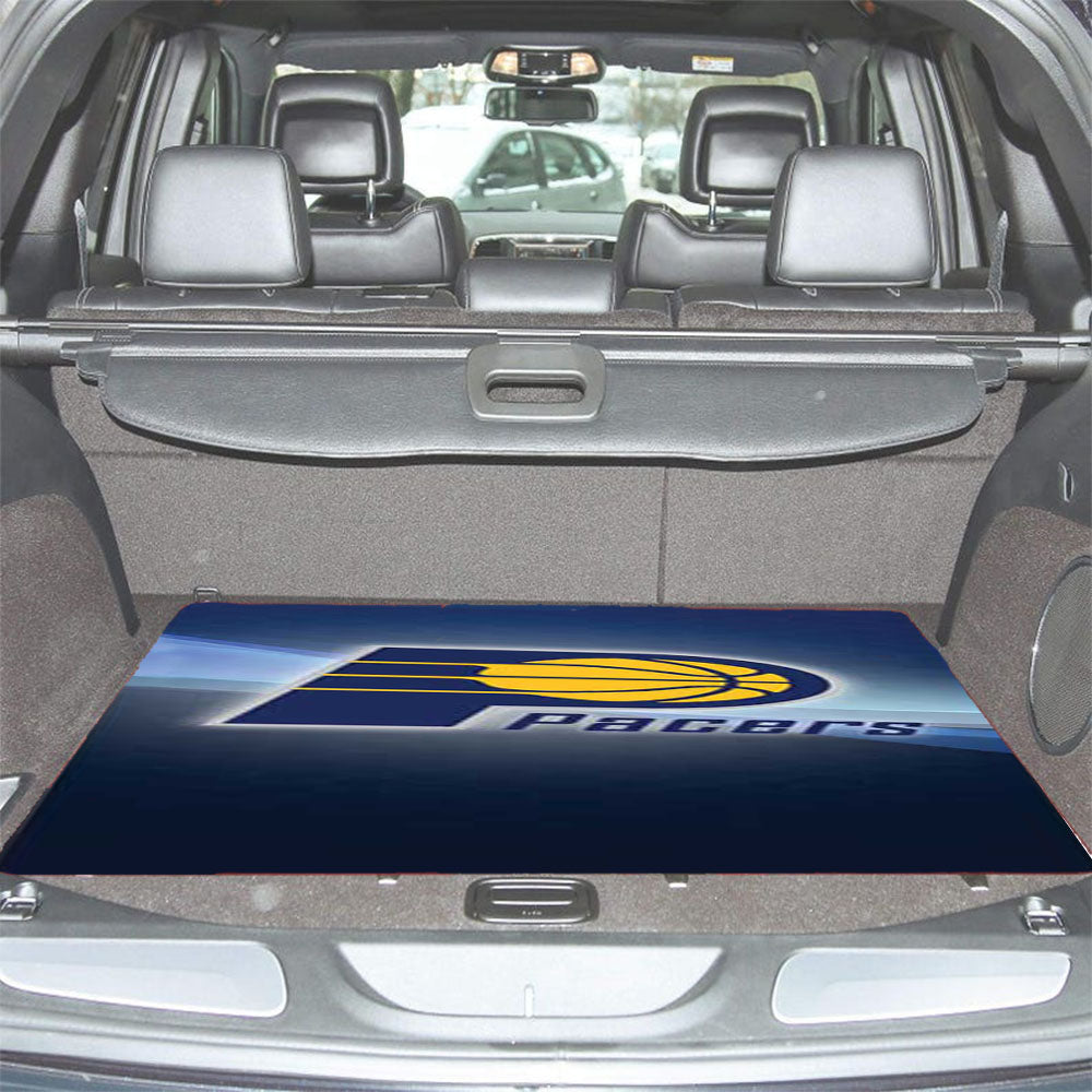 Indy Pacers Logo Texture Car Trunk Mat Non Slip