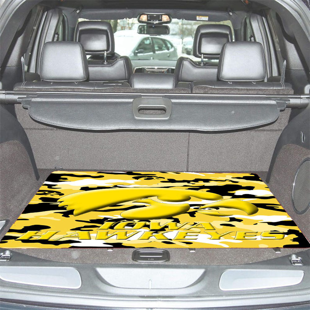 Iowa Hawkeyes Camo Car Trunk Mat Non Slip