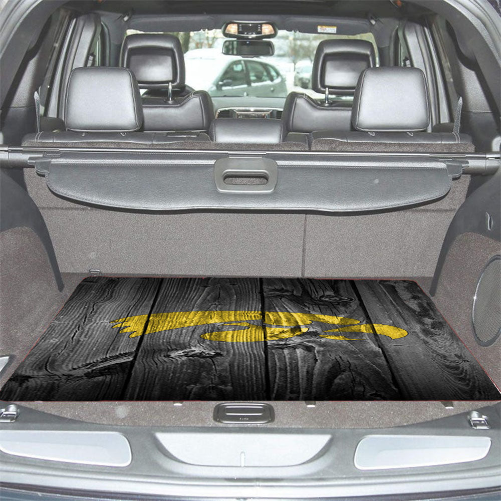 Iowa Hawkeyes Nba Logo Dark Wood Wallpaper Car Trunk Mat Non Slip