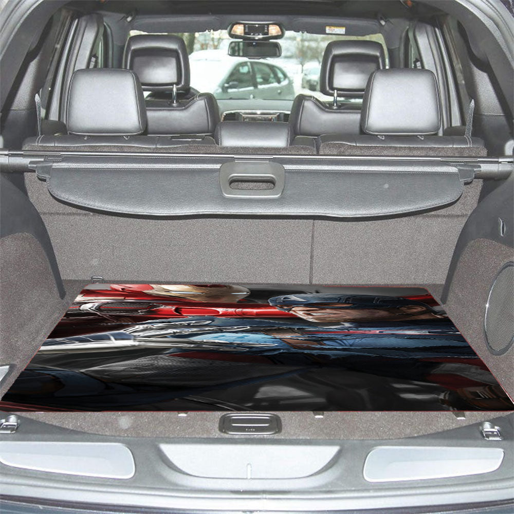 Iron Man Captain America War Car Trunk Mat Non Slip