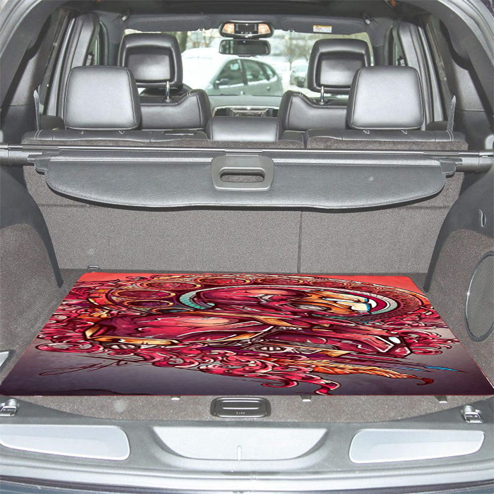 Iron Man Fancy Illustration Car Trunk Mat Non Slip