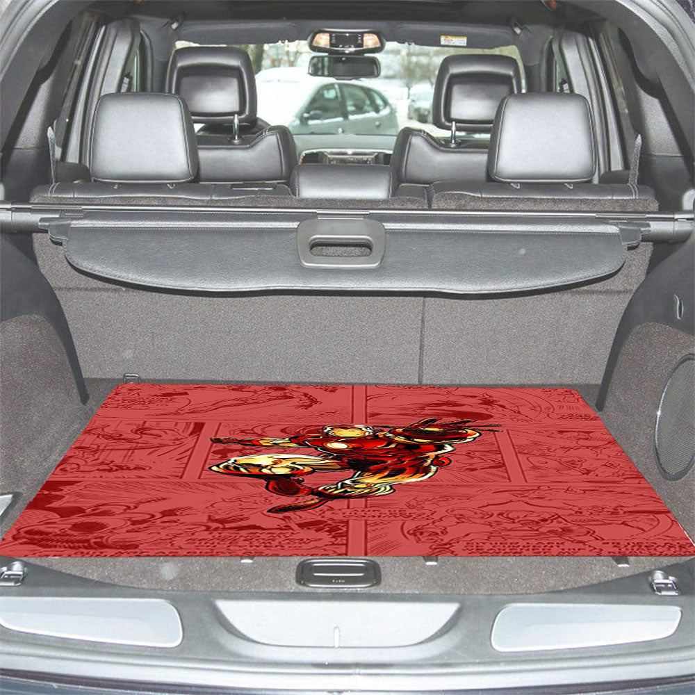 Ironman Comic Car Trunk Mat Non Slip