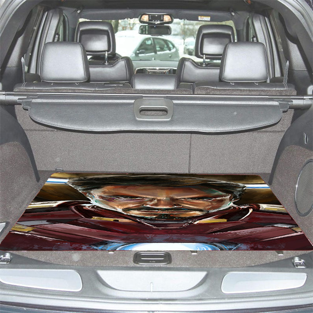 Ironman Illustration Car Trunk Mat Non Slip