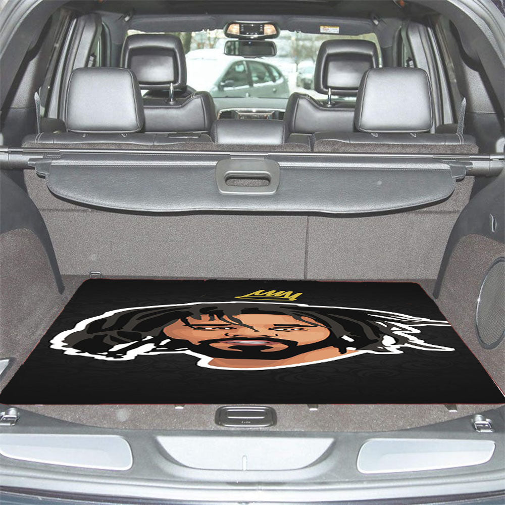 J Cole Vector Head Car Trunk Mat Non Slip