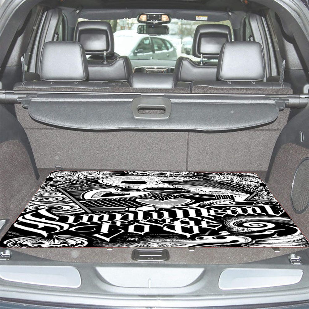 Jack And Sally Muertitos The Nightmare Before Christmas Art Car Trunk Mat Non Slip