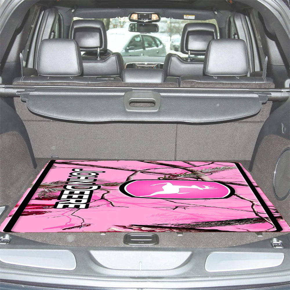 John Deere Pink Camo Car Trunk Mat Non Slip