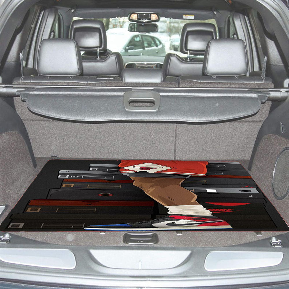 Jordan Sneaker Collection Illustration Car Trunk Mat Non Slip