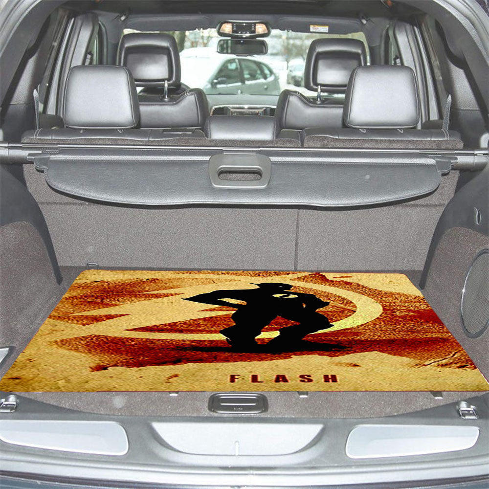 Justice League Silhouette Posters Flash Car Trunk Mat Non Slip