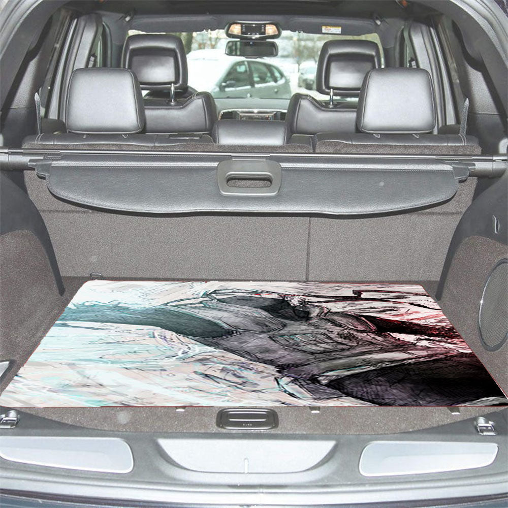 Kakashi Hatake Pencil Sketch Car Trunk Mat Non Slip