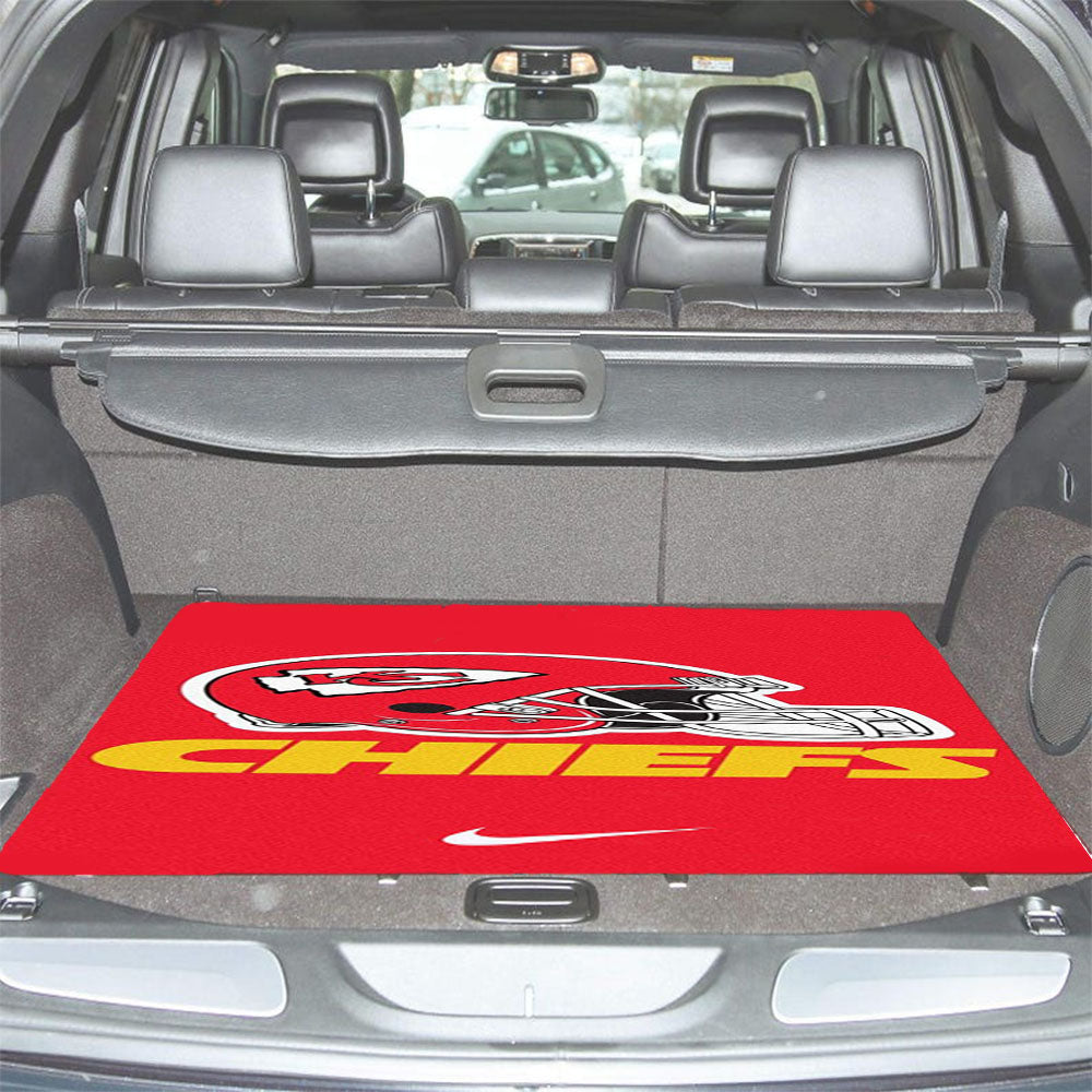 Kansas City Chiefs Helmet Car Trunk Mat Non Slip