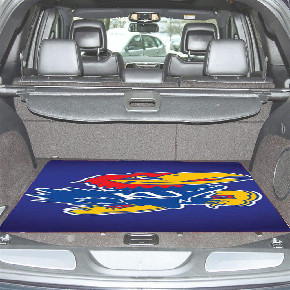 Kansas Jayhawks Big Blue Fade Car Trunk Mat Non Slip