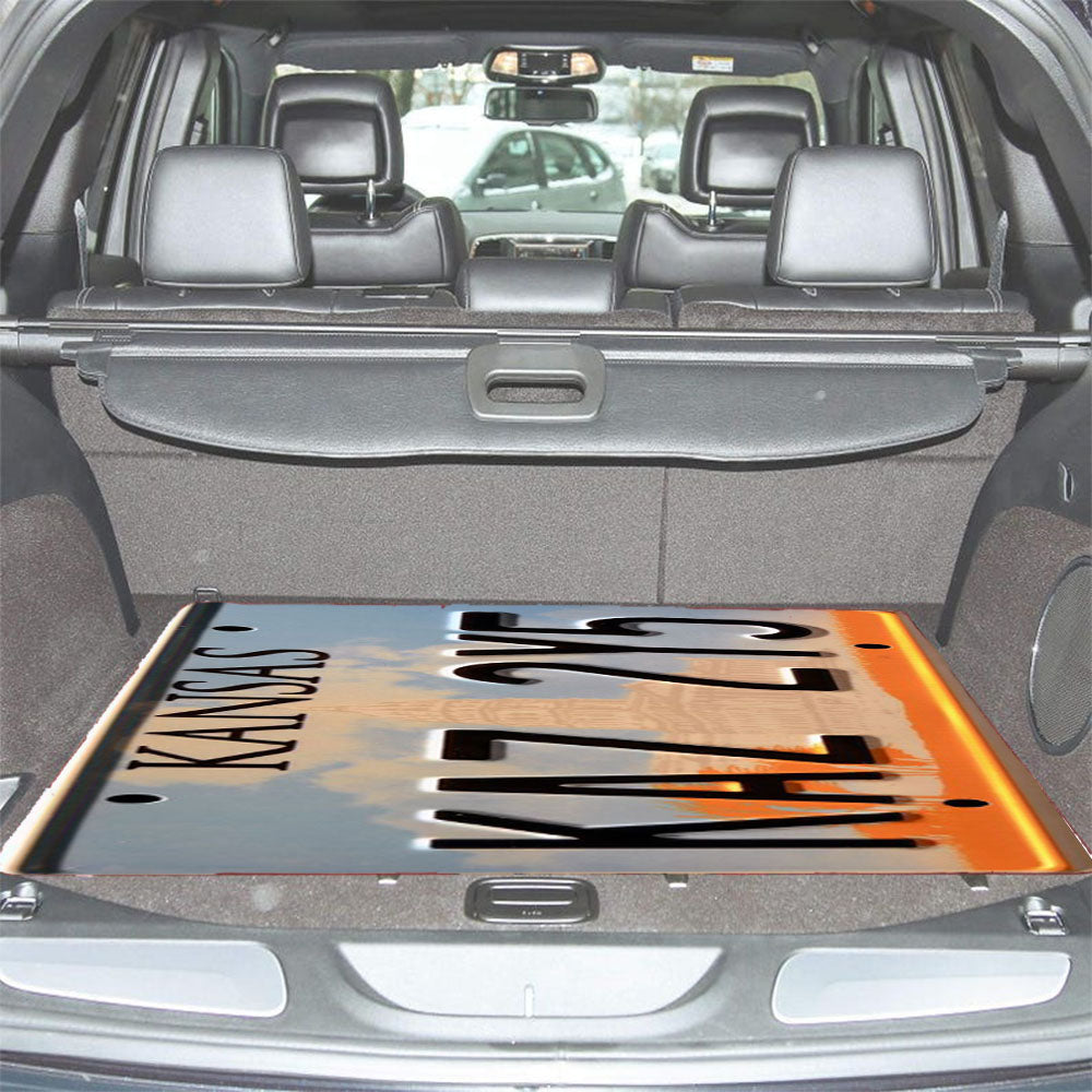 Kansas License Plate Car Trunk Mat Non Slip