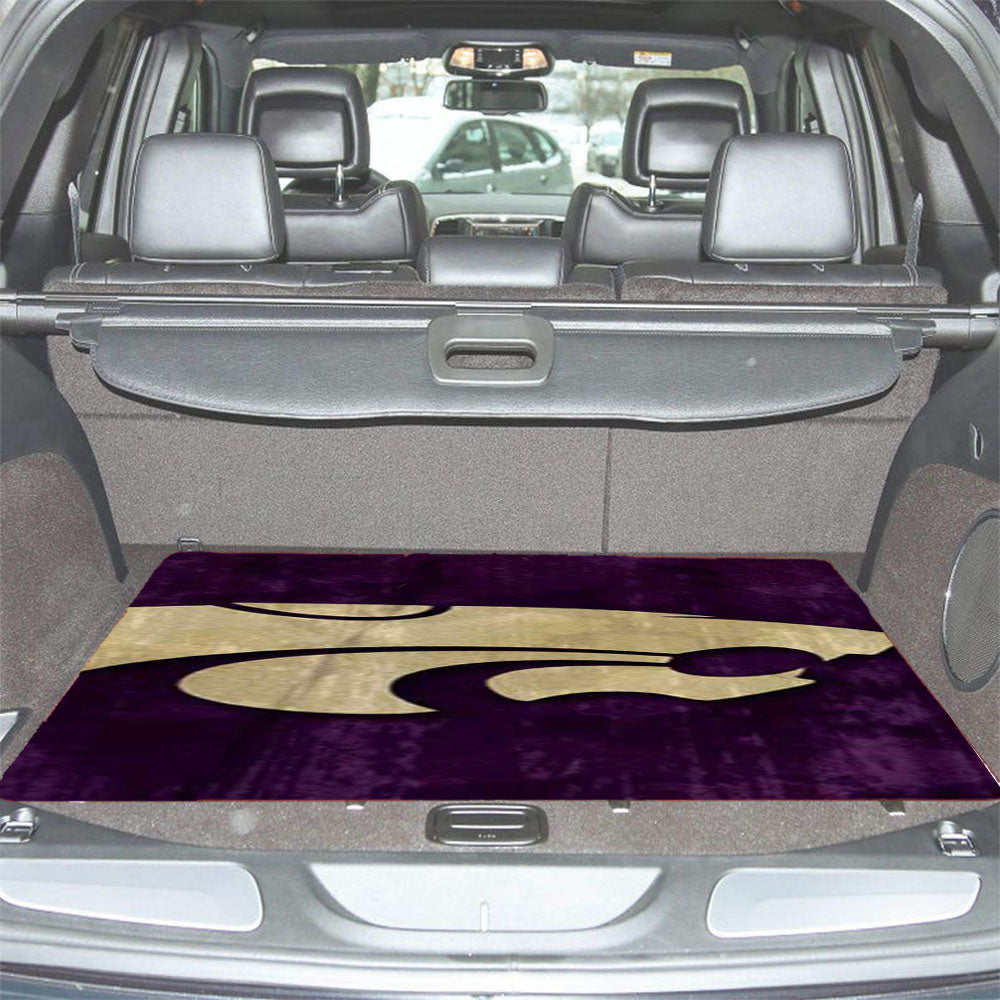 Kansas State Logo Wood Car Trunk Mat Non Slip