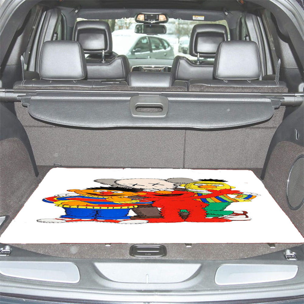 Kaws And Sesame Street Car Trunk Mat Non Slip