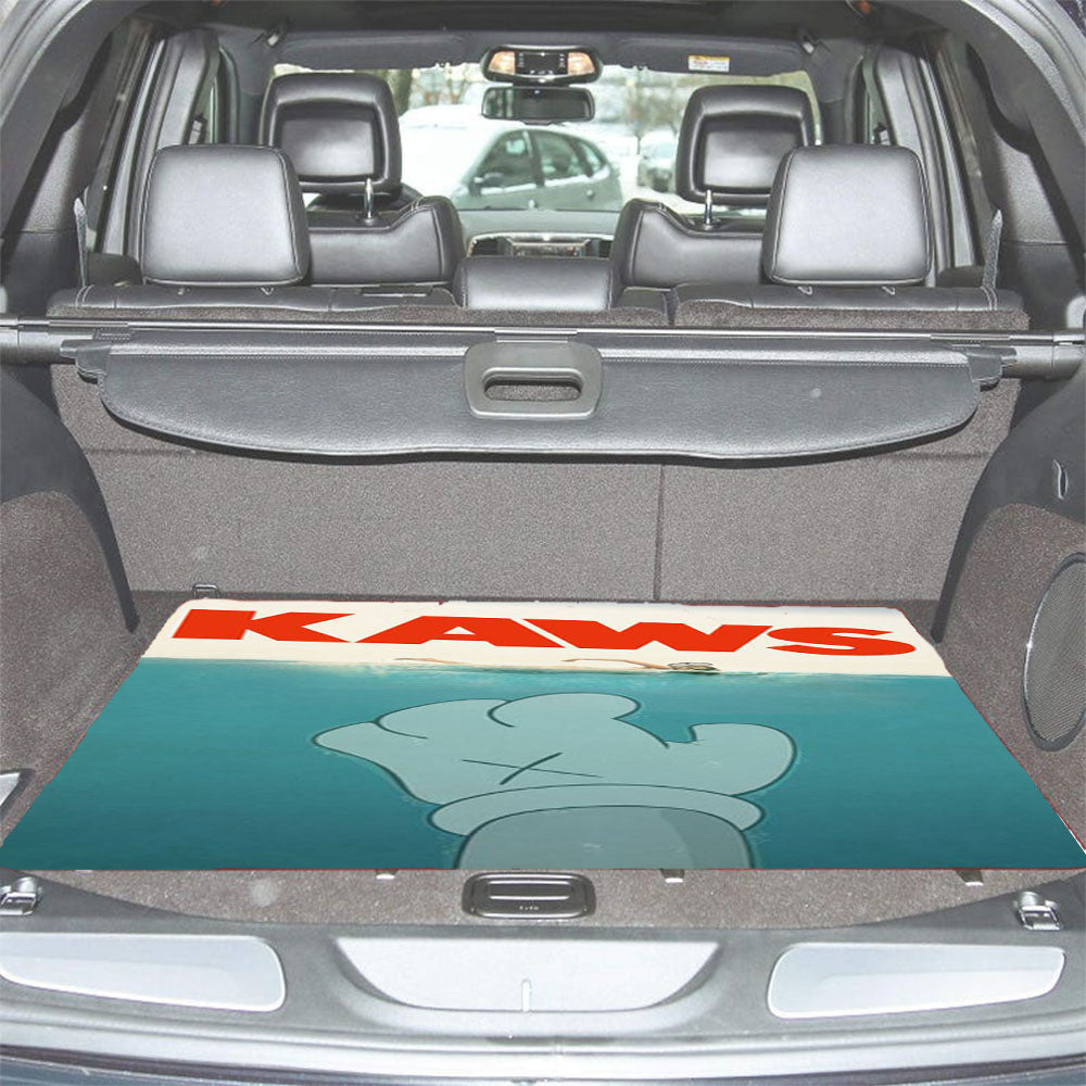 Kaws Jaws Tribute Grunge Style Car Trunk Mat Non Slip