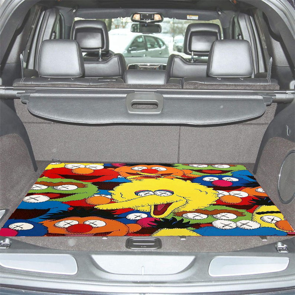 Kaws Noise Wallpaper Sesame Street Car Trunk Mat Non Slip