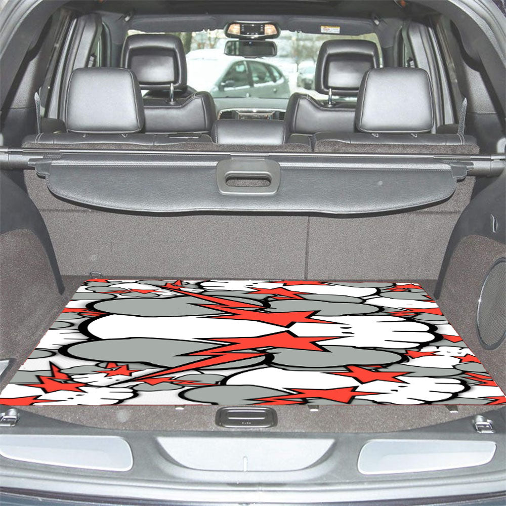 Kaws Wallpaper Car Trunk Mat Non Slip