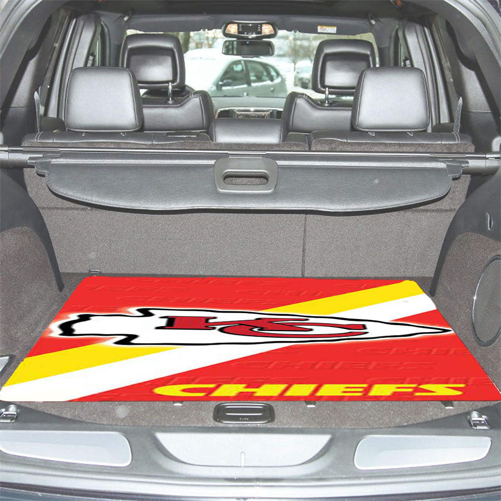 Kc Chiefs Diagonal Car Trunk Mat Non Slip