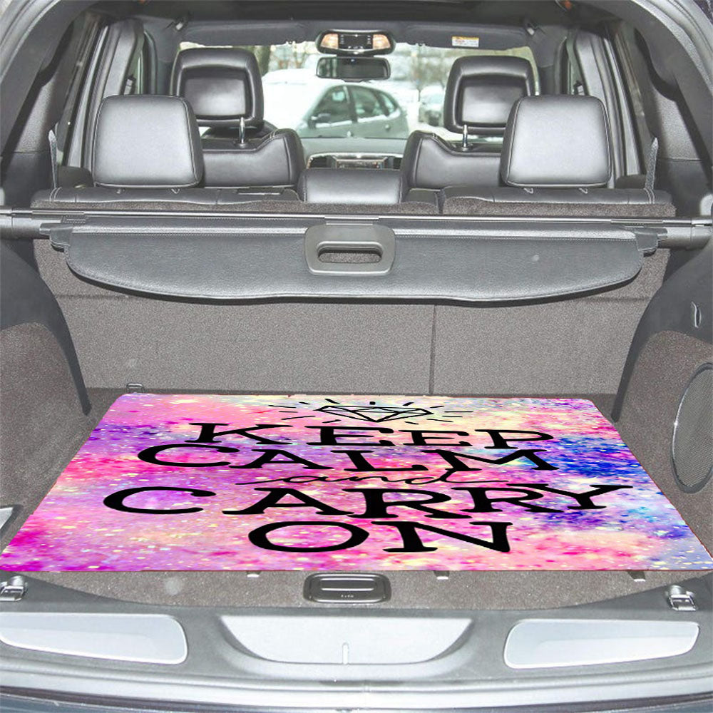 Keep Calm And Carry On August Car Trunk Mat Non Slip