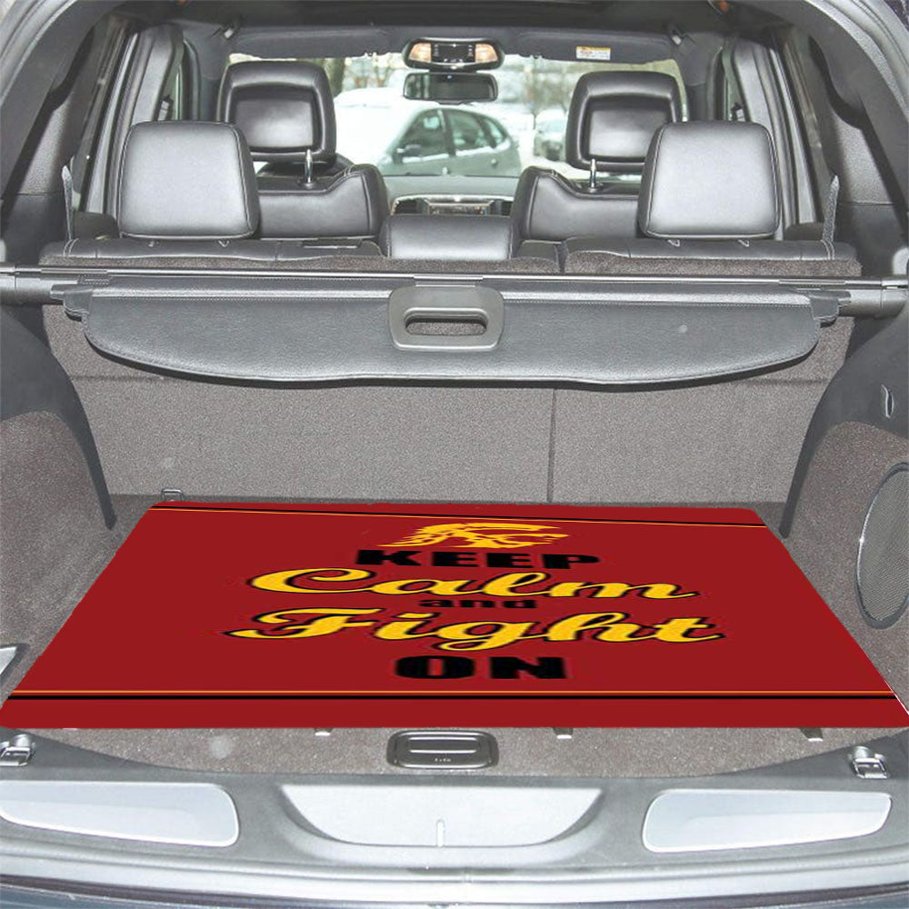 Keep Calm Fight On Usc Car Trunk Mat Non Slip