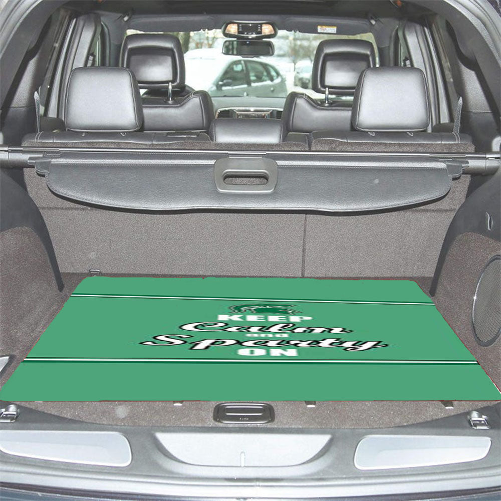 Keep Calm Sparty On Car Trunk Mat Non Slip