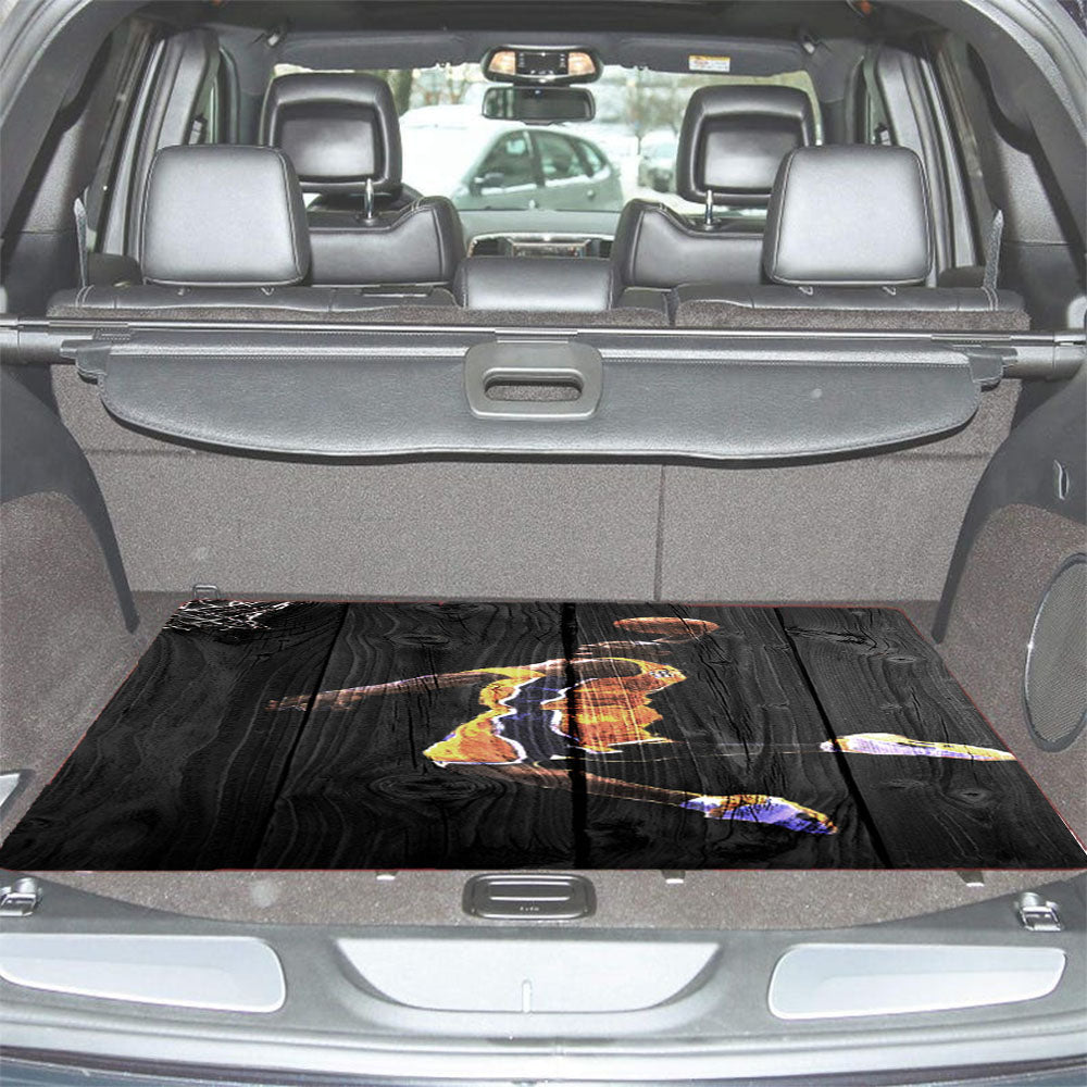 Kobe Bryant Dark Wood Wallpaper Car Trunk Mat Non Slip
