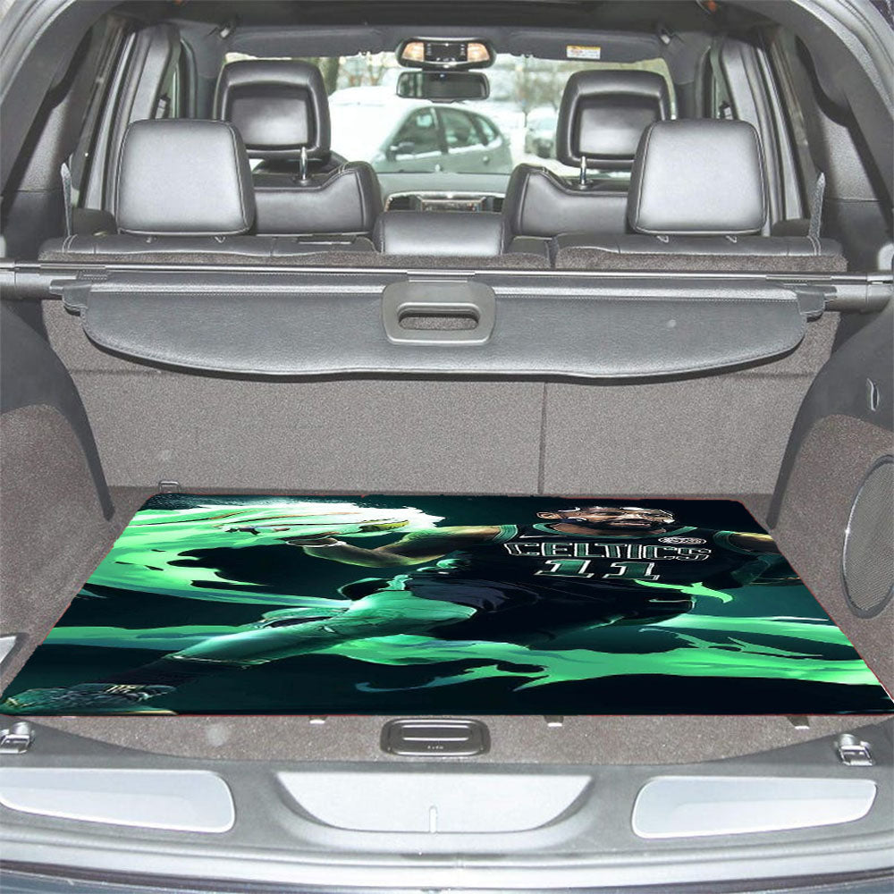 Kyrie Irving Green Flame Nba Car Trunk Mat Non Slip