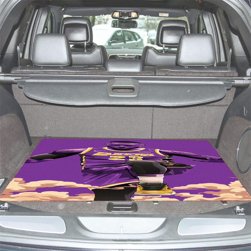 Lakers 23 Purple Team Car Trunk Mat Non Slip