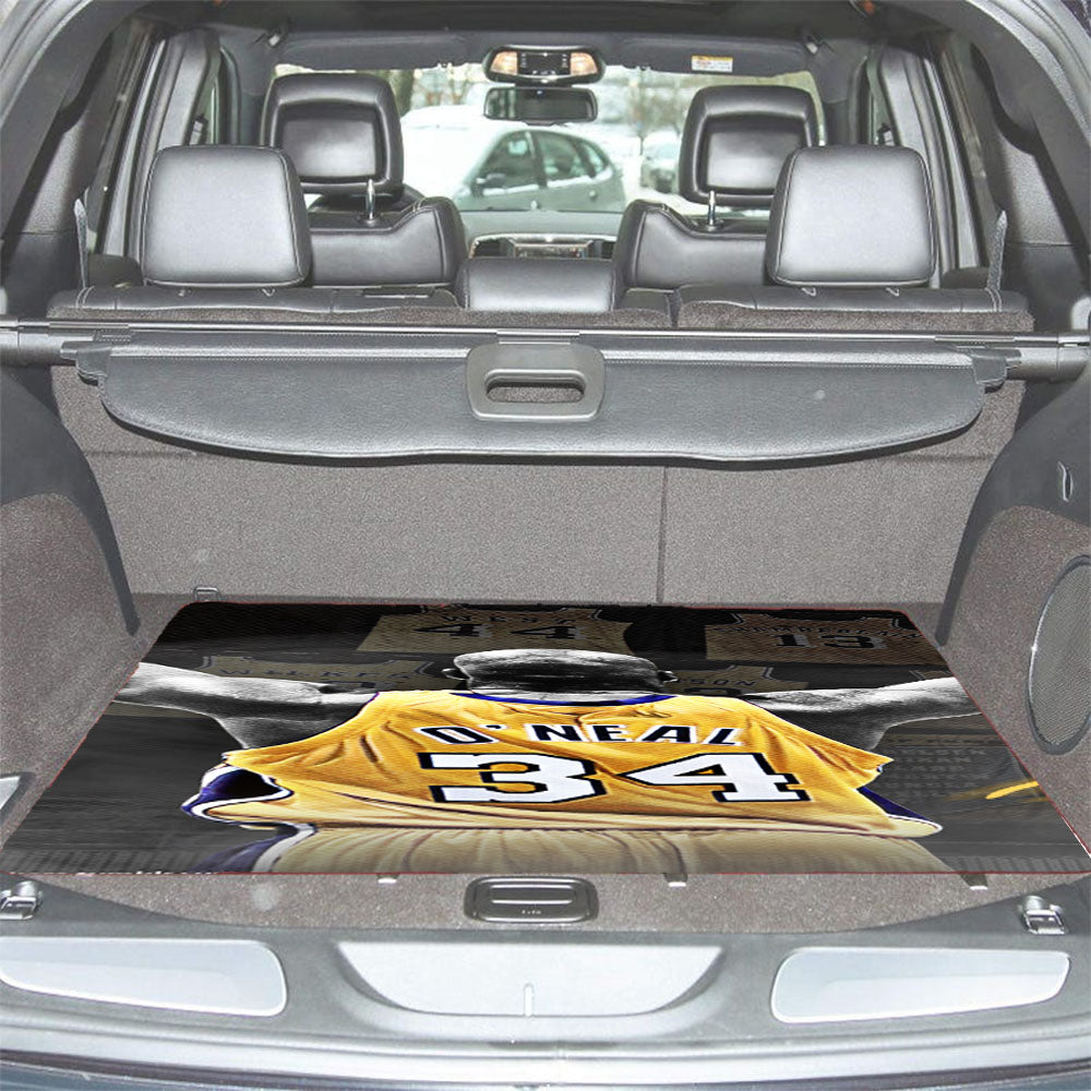 Lakers Team Number 34 Car Trunk Mat Non Slip