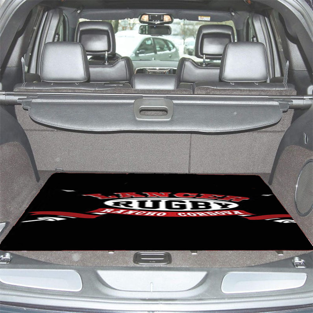 Lancer Rugby Logo Black Car Trunk Mat Non Slip