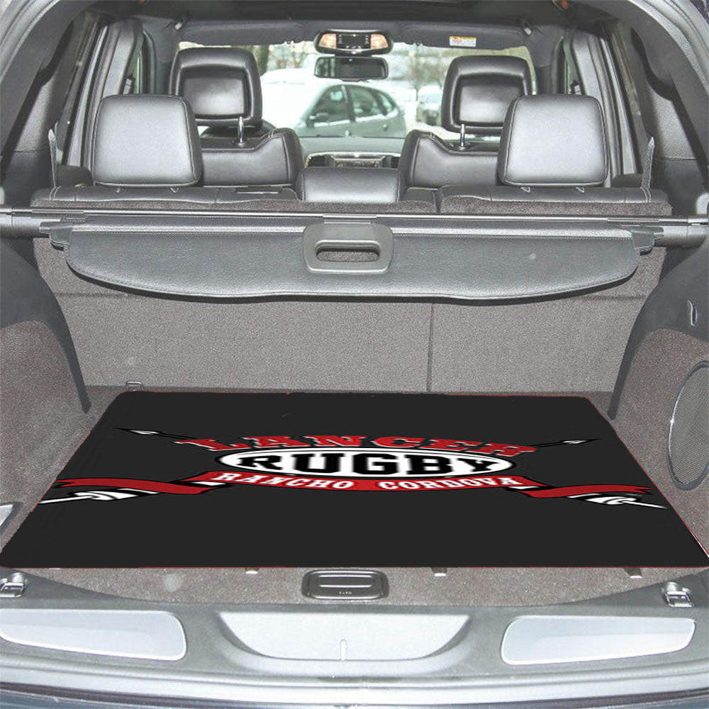 Lancer Rugby Logo Grey Car Trunk Mat Non Slip