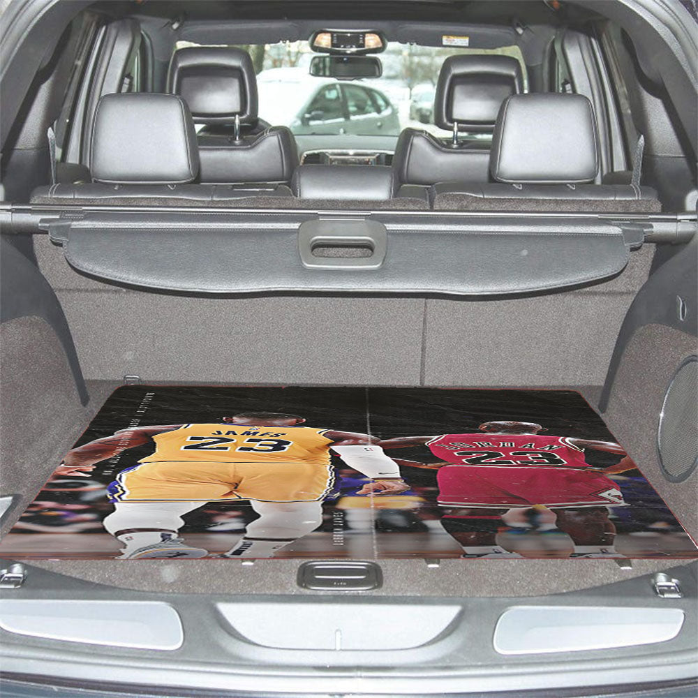 Lebron James And Jordan Nba Car Trunk Mat Non Slip