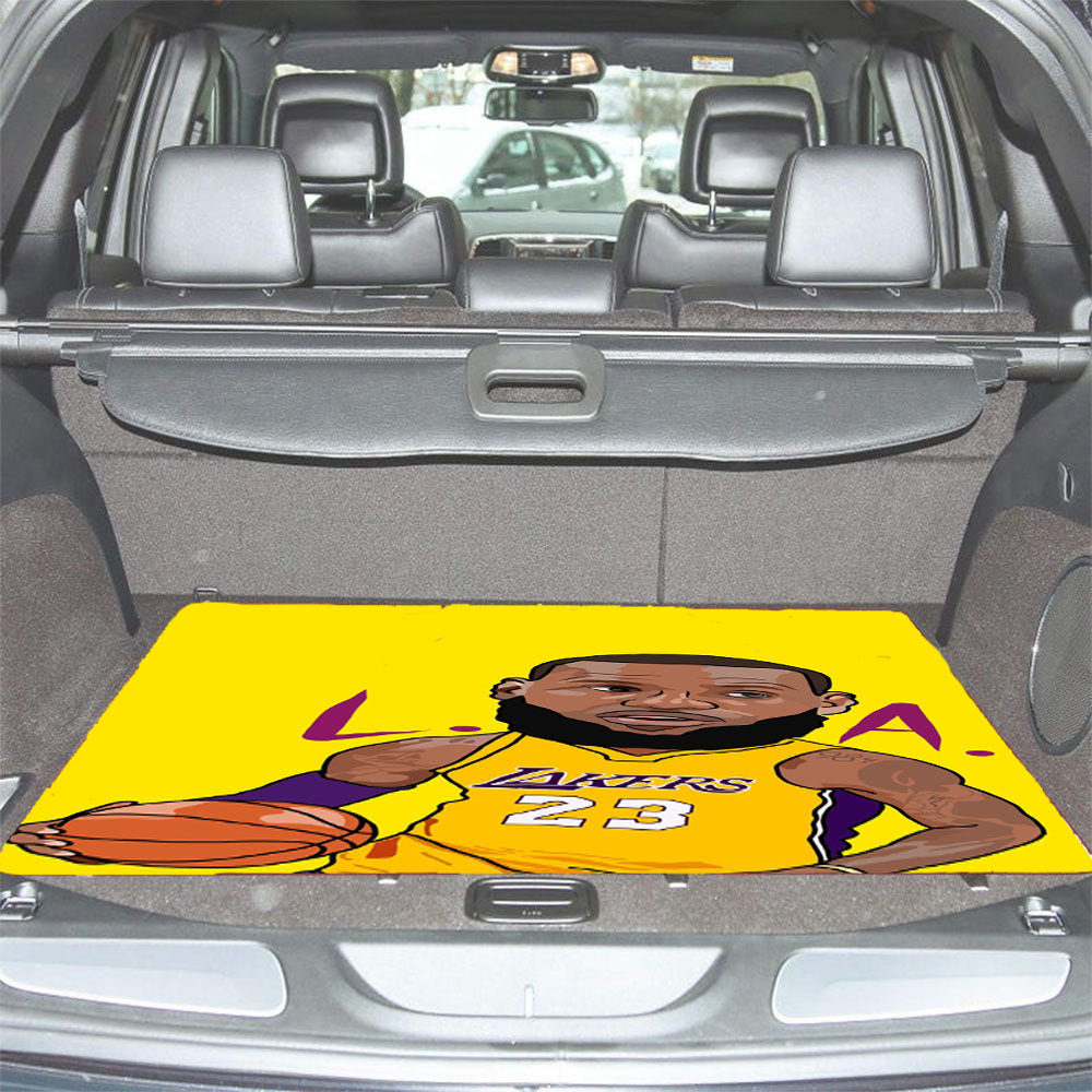 Lebron James Lakers Chibi Car Trunk Mat Non Slip