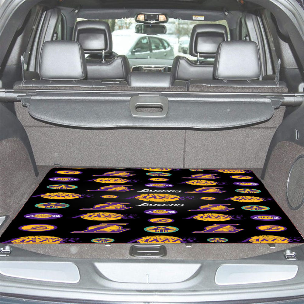 Los Angeles Lakers Logo Pattern Car Trunk Mat Non Slip