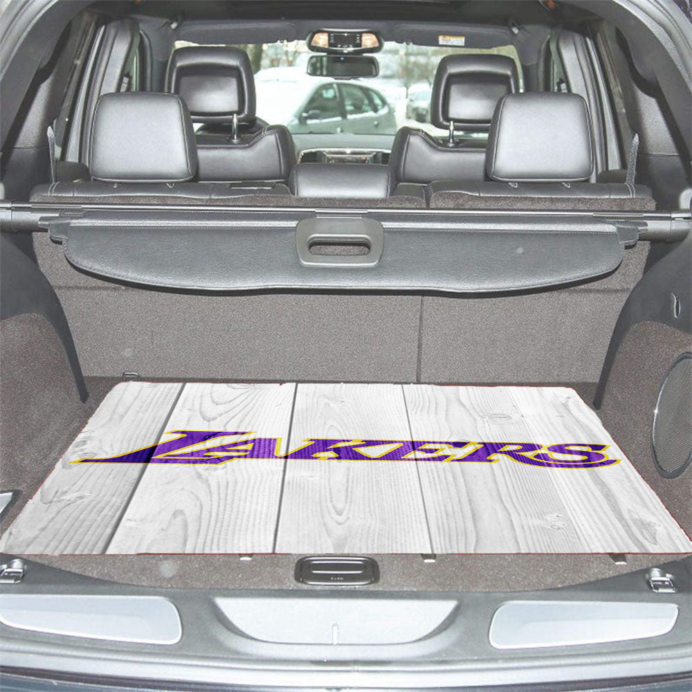 Los Angeles Lakers Nba Logo White Wood W Car Trunk Mat Non Slip