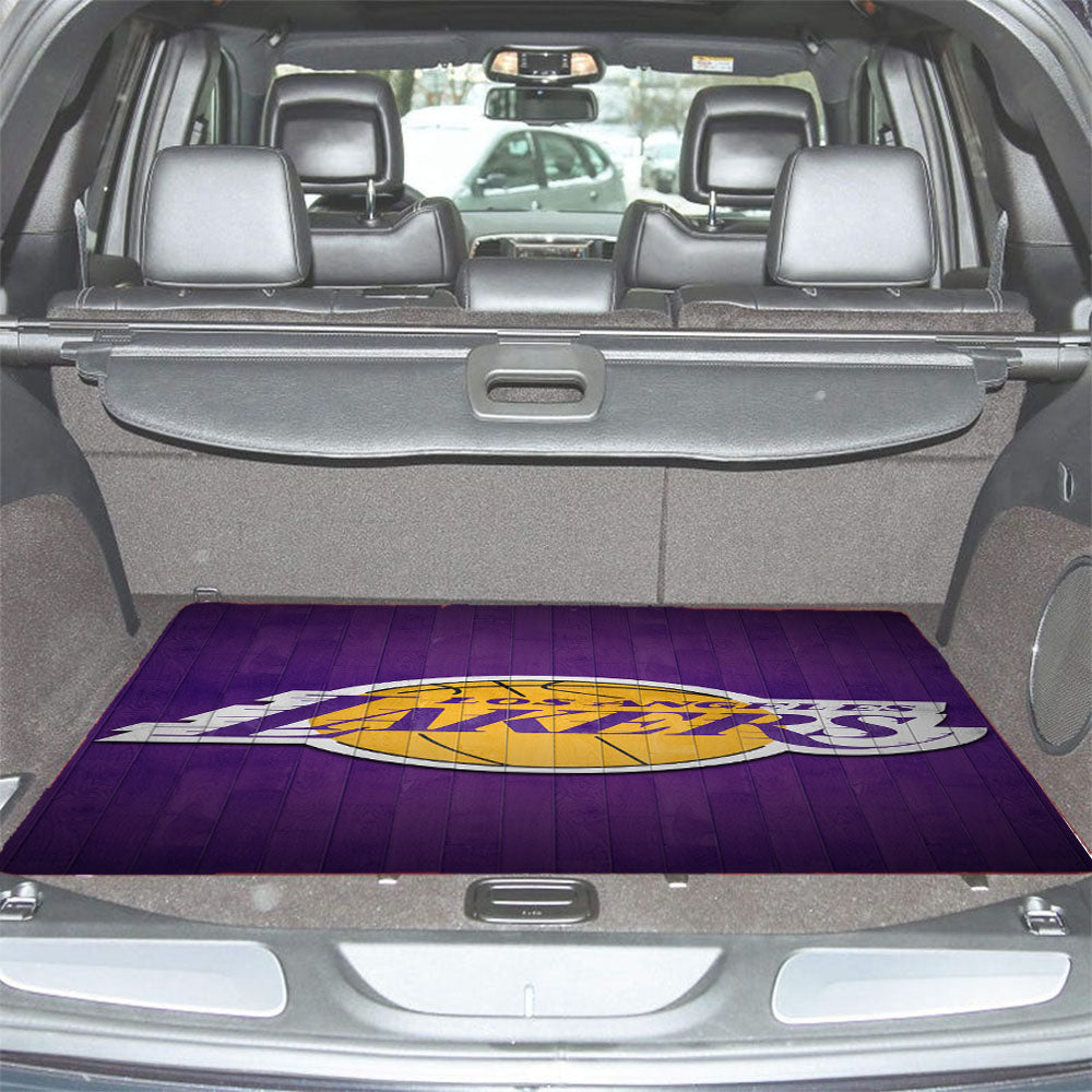 Los Angeles Lakers Wood Logo Car Trunk Mat Non Slip