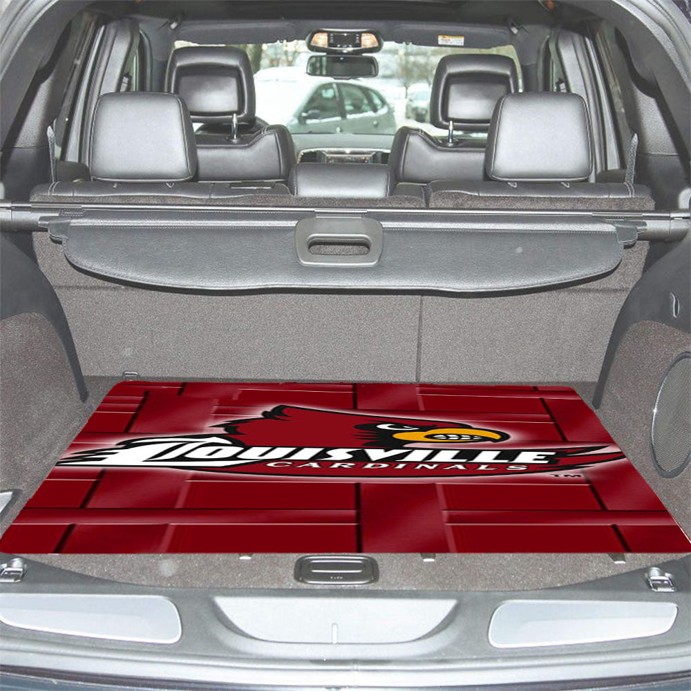 Louisville Cardinal Logo Car Trunk Mat Non Slip