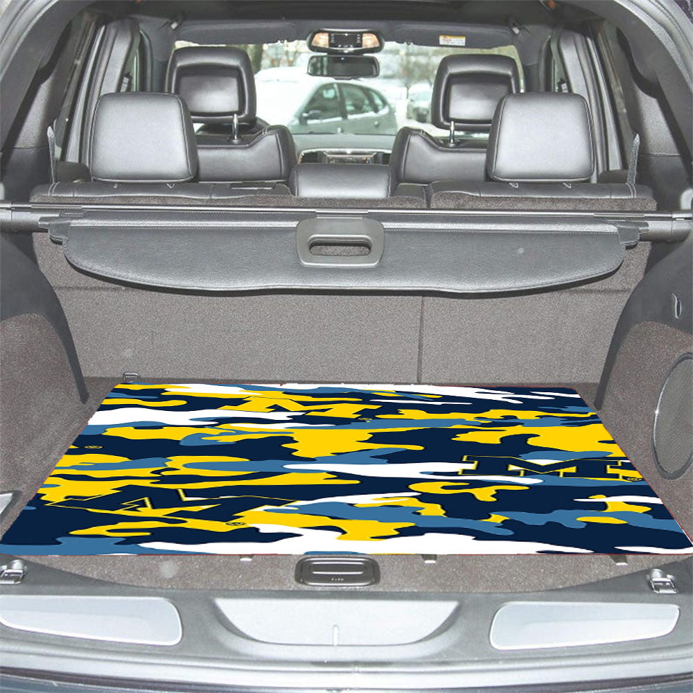 M Michigan Logo Camouflage Car Trunk Mat Non Slip