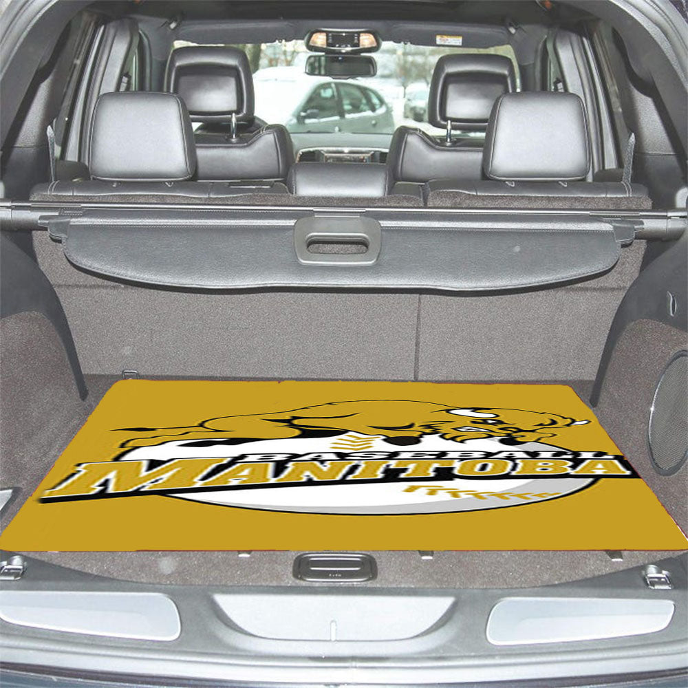 Manitoba Baseball Logo Gold Car Trunk Mat Non Slip