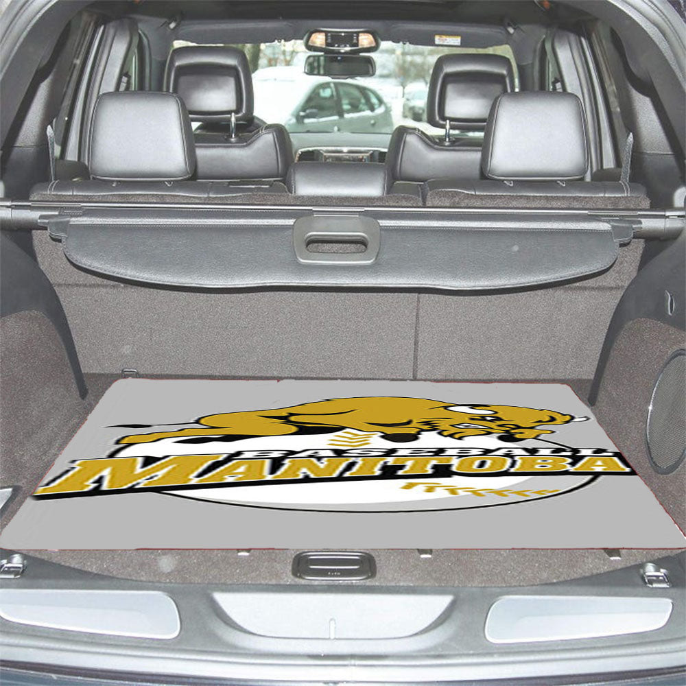 Manitoba Baseball Logo Gray Car Trunk Mat Non Slip