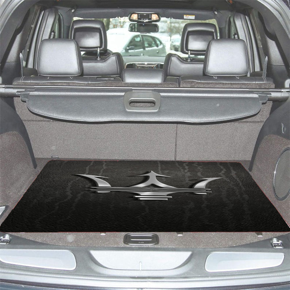 Maserati Metal Logo Emblem Leather Texture Car Trunk Mat Non Slip