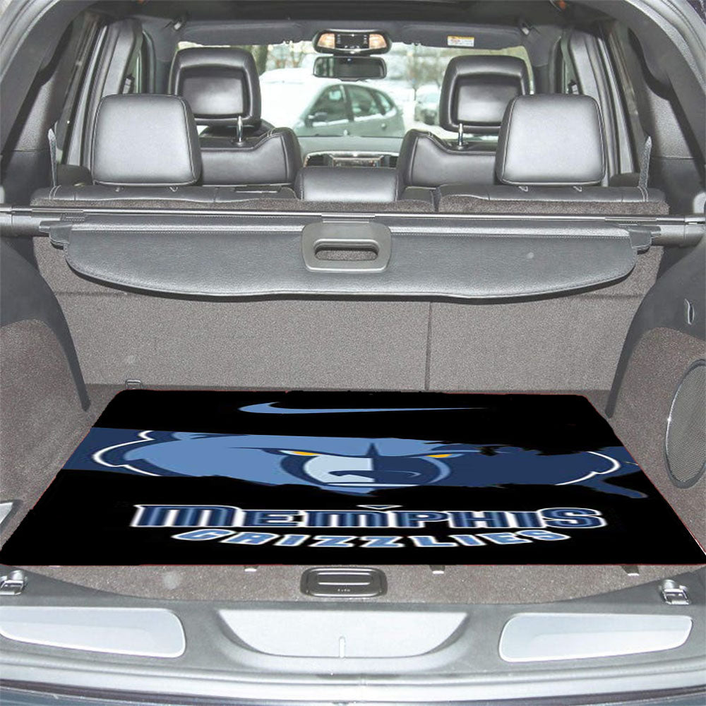 Memphis Grizzlies Logo Usa Cutout Car Trunk Mat Non Slip