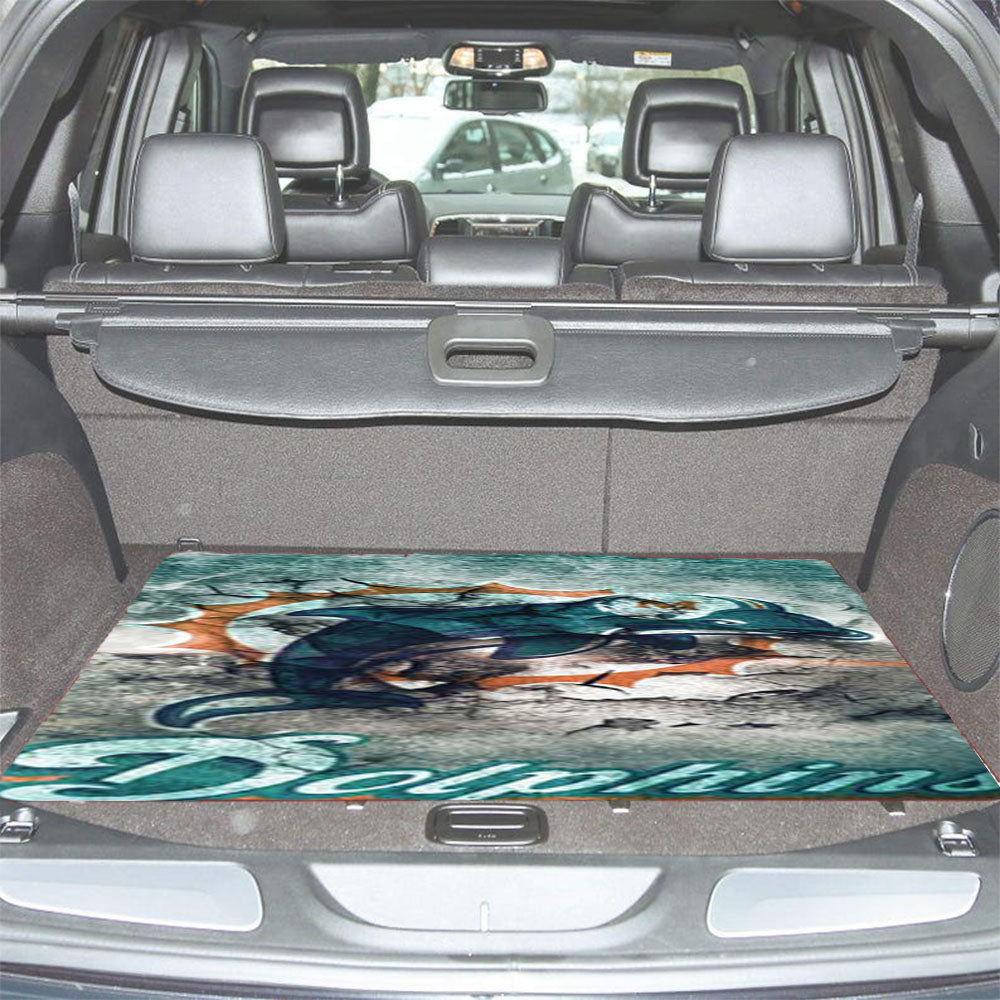 Miami Dolphins Peeling Car Trunk Mat Non Slip
