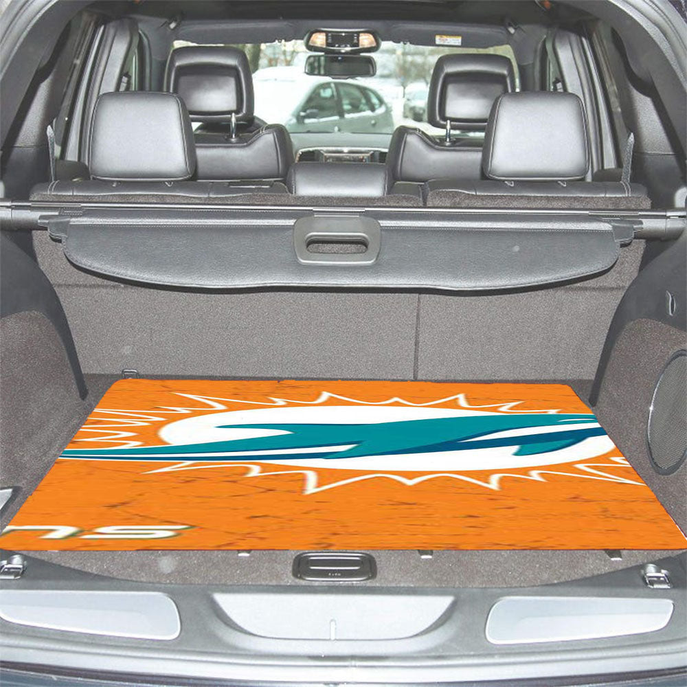 Miami Dolphins Rough Orange Car Trunk Mat Non Slip
