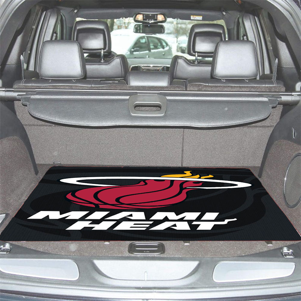 Miami Heat Basket Car Trunk Mat Non Slip
