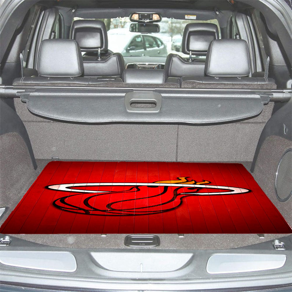 Miami Heat Hardwood 2 Car Trunk Mat Non Slip