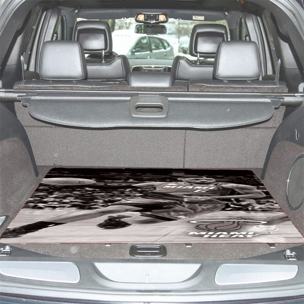 Miami Heat Lebron Running Grey Car Trunk Mat Non Slip