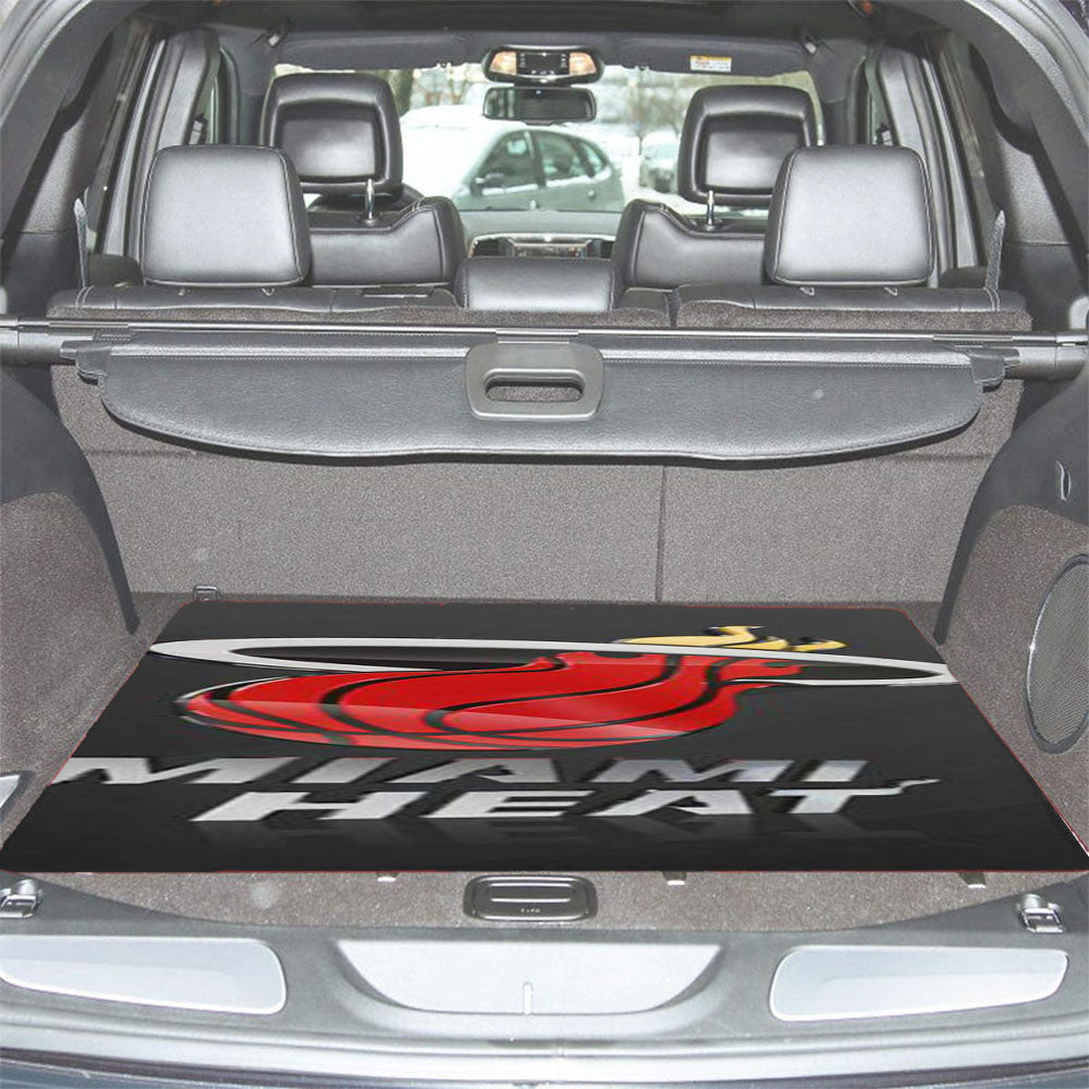 Miami Heat Metal Glossy Logo Car Trunk Mat Non Slip